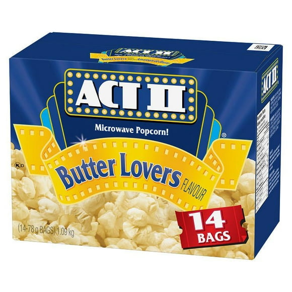 Actii 14s Gourmet Microwave Popcorn - Butter Lovers  Flavour, 1.09 kg
