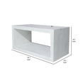 thumbnail image 6 of Benjara 18" Rectangular Wall Shelf- Acacia Wood Frame- White Washed Finish, 6 of 6