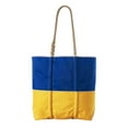 thumbnail image 1 of Bolso de hombro de lona TRKIYQC para mujer color de contraste azul y amarillo casual 38 cm * 35 cm * 7 cm, 1 of 9