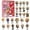 E, variante sur Calendrier de l'Avent des Fêtes de Noël 2024 Nouvelle Décoration de Compte à Rebours de l'Avent Décoration en Acrylique de 24 Pcs et Porte-Clés Surprise pour Compte à Rebours Préféré
