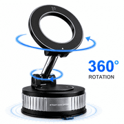 Universal Phone Vacuum Magnetic Holder, 360° Rotation Strong Suction for Car & Mirror
