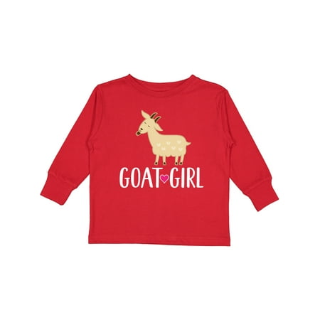 

Inktastic Goat Girl Farm Animal Gift Toddler Toddler Girl Long Sleeve T-Shirt