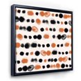 thumbnail image 2 of Designart Black and Orange Polka Dots FLOAT FRAME WALL ART, 2 of 4