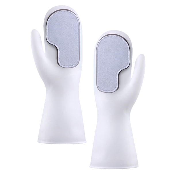 2 pares de guantes prácticos para limpiar cuencos y platos de cocina. Herramientas de limpieza.