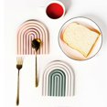 thumbnail image 3 of Silicone Slip Heat Insulation Rainbow Coaster for Home Kitchen Decoration, 3 of 5
