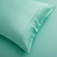 thumbnail image 6 of American Home Collection Bamboo Viscose Sheet Set - Silky Soft, Cooling for Hot Sleepers - 18 Inches Deep Pocket - Premium Sateen Finish - Queen, Sage Green, 6 of 9