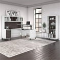 thumbnail image 2 of UrbanPro Sit to Stand L Desk Set with Bookcase in White/Gray - Engineered Wood, 2 of 7