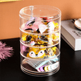 thumbnail image 4 of 2X Boîte de Rangement pour Accessoires de Cheveux pour Enfants, Boîte de Rangement pour Épingles à Cheveux, Bijoux en Corde, Boîte de Rangement pour Élastiques, Boîte Transparente Rotative, 4 of 5