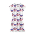 thumbnail image 5 of Wxirdiow Girls' Dresses Girls Dress 4th of July Cute Independence Day American Flag Short Sleeve Summer Holiday Pink Size,7-8 Years, 5 of 5