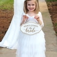 thumbnail image 2 of Lillian Rose Comes The Bride Flower Girl Ring Bearer Sign, 11"x7", White, 2 of 4
