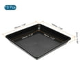 thumbnail image 2 of Unique Bargains Plant Saucers Plastic Square Flower Drip Trays 10pcs Black 7", 2 of 5