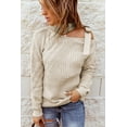 thumbnail image 2 of ABPHQTO Suéter de cuello alto con hombros descubiertos y correas color albaricoque para mujer, 2 of 5