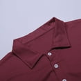 thumbnail image 7 of Men's Daily Polo Shirt Solid Color Long Sleeved T Shirt Breathable Casual Polos Undershirt, 7 of 7