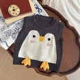 thumbnail image 2 of lnmuld Sweaters for Teens Winter Girls Knitted Vest Top Cute Penguin Print Round Neck Soft Warm Cardigan Sweater for and Kids Fashion Outerwear Size:6-7 Years, 2 of 7