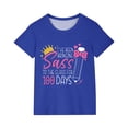 thumbnail image 2 of Xihbxyly Camiseta con Estampado "School Days", Manga Corta Moderna, Tejido Suave y Transpirable, Ropa Informal, Blusa de Verano para Niña, Atuendo Escolar Diario, de 3 a 14 Años, 2 of 6