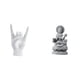 thumbnail image 1 of Estatua del gesto de la roca,Figuras de estatuas de dedos con gestos de música rock,Estatua de Guan Yin,Estatua de Guan Yin para decoración del hogar,obra de arte artesanal,Figura de, 1 of 8