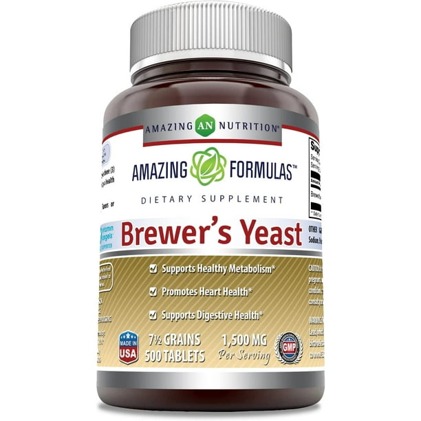 Amazing Nutrition Brewers Yeast Tablets 7.5 Grain Capsule 500mg