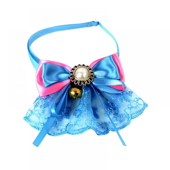 Pet Festival Costume Accessories Retro Lace Bow Tie Adjustable Collar Puppy Cats Necklace