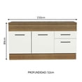 thumbnail image 3 of Gabinete Bajo Cocina Madesa Agata 150cm Con Encimera MB 10, 3 of 10