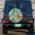 thumbnail image 3 of Kll Retro Seamless Flying Butterflies Tire Cover,Universal Wheel Tire Cover For Trailer, Rv, Suv, Truck,Camper And Many Vehicle,(15 Inch), 3 of 7