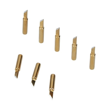 

EBTOOLS 10Pcs Soldering Iron Tips Golden Solder Welding Head Replacement 60W HOT