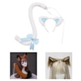 thumbnail image 4 of Conjunto de orejas y cola de gato sintética Disfraz Disfraz Disfraz Cosplay Pinza de pelo para fiesta Halloween Juego de rol Dec Blanco azul Macarena Cola de tocado de gato, 4 of 7