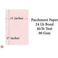 thumbnail image 2 of Pink Stationery Parchment Paper | 24 Lb Bond / 60 lb Text / 90 GSM Paper | 50 Sheets Per Pack | 11” x 17” Inches, 2 of 2