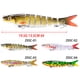 thumbnail image 5 of EeaseMX Cebo de pesca multisección, señuelos duros flotantes multisegmentos, señuelos artificiales de plástico para pesca de aguas profundas., 5 of 7