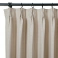 thumbnail image 3 of TWOPAGES 52 W X 96 L Inch Drapery Pinch Pleated Top Room Darkening Curtain Soft Linen Textured Drape for Bedroom, 1 Panel, Burlywood Birch, 3 of 6