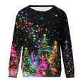 thumbnail image 4 of Womens Christmas Sweatshirts Crewneck Christmas Printed Shirts Casual Loose Long Sleeve Sweatshirt Merry Xmas Holiday Party Pullover Sweater Tops, 4 of 5