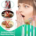 thumbnail image 4 of Tongue Scraper Cleaner for Adults , 5 Pack 100% BPA Free Fresher Tongue Tools, Bad Breath Remove Reusable Stainless Steel Tounge Scrapper Set, 4 of 5