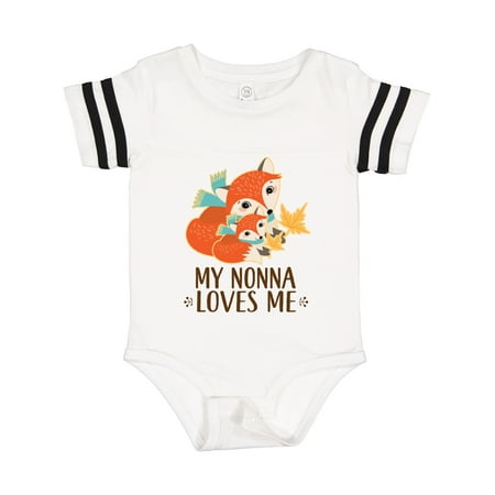 

Inktastic My Nonna Loves Me Grandchild Cute Fox Gift Baby Boy or Baby Girl Bodysuit