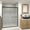thumbnail image 3 of Transolid FBPT607608F-J-MB 76" High X 59" Wide Bypass Frameless Shower Door - Black, 3 of 5