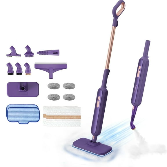 Newbealer Steam Mop,16-IN-1 Multi-purpose Detachable Handheld Steamer,3 Levels Steaming,Powerful Floor Steamer for Hardwood,Tile,Carpt,Windows,Furniture,Upholstery
