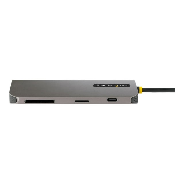 StarTech.com Adaptateur Multiport USB-C, Vidéo HDMI 4K 60Hz, Concentrateur USB-A 3 Pt 5Gbps, Répartition de Puissance 100W, GbE, SD/MicroSD, Mini Station d'Accueil de Voyage USB Type-C, Câble 12 Pouces / 30cm - Station d'Accueil pour Portable USB-C - Station d'Accueil - USB-C / Thunderbolt 3 / Thunderbolt 4 - HDMI - 1GbE