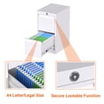thumbnail image 4 of AOBABO 2 Drawer Vertical Metal File Cabinet w/Lock, Fully Assembled, White, 4 of 9