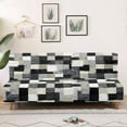 thumbnail image 3 of Xixirimido Futon Slipcover Armless Futon Bed Sofa Cover Furniture Protector with Elastic Bottom, Soft and Washable Futon Covers for Sofa Bed, Abstract Geometric Patchwork, 3 of 8