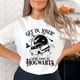 thumbnail image 3 of Camiseta estampada de manga corta Get In Loser We Are Going To Hogwart Fun Pattern, camiseta Retro de moda para mujer, Top de dibujos animados, 3 of 4