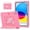Pink, variant on Heavy Duty Shockproof Case For iPad Air 11 2026 / 2025 / 2024,Anti Drop Silicone PC Layer Protective Case Handle Stand ,Shoulder Strap,Cartoon Pattern Three-layer Protective Tablet Cover,Dark blue