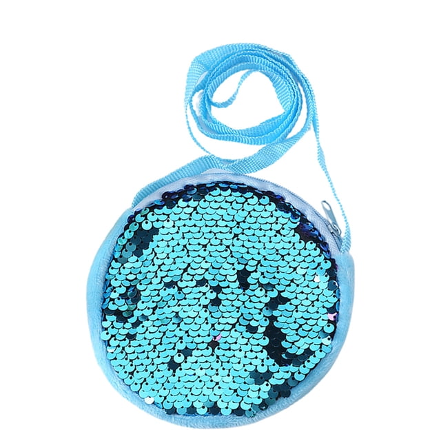 Bolso bandolera para niñas, mochila de un solo hombro con lentejuelas y peluche de princesa a la moda para niñas y bebés