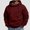 Red, variant on HOMADLES Mens Hoodies Pullover Thicken Warm Long Sleeve Winter Pullover Hooded Tops Blue Size 3XL