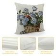 thumbnail image 4 of Creowell  Blue Hydrangea Spring Summer Throw Pillow Covers, Today is A Good Day Dark Blue Cushion Case Decoration for Sofa Couch 18x18in, 4 of 5