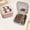 B, variant on JingChun Travel Jewelry Box Case Organizer w Mirror, Travel Essentials Case Organizer, Birthday Gifts for Women, Sister, Friend - Ring, Necklace, Earring Holder