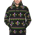 thumbnail image 5 of Bingfone Mardi Gras Fleur De Lis Men'S Drawstring Hoodie Long Sleeve Pocket Sweatshirts-3x-Large, 5 of 9