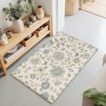 thumbnail image 3 of Vintage Floral Washable Small Entryway Area Rugs 2'x3', Country Farmhouse Gold Blue Flowers Leaf Butterfly Washable Throw Rug Non-Slip Sturdy Edge Binding Carpet for Front Door Floor Room Entry, 3 of 9
