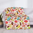 thumbnail image 3 of Goofa Color Donut Pattern Fleece Throw Blanket for Couch, Soft Checkered Flannel Blanket for Sofa, Warm Cozy Decorative Blanket Fall Decor Gift-80"x60", 3 of 6