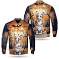 thumbnail image 3 of Mummy Corgi Happy Halloween with Pumpkins Bats Spooky Fun All Over Print 3D Baseball Jacket Welsh Corgi Dog Lover Gifts Idea Bomber Jacket Softball - 00019, 3 of 6