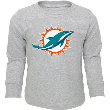 Miami Dolphins Heather - Toddler Heathered Gray Miami Dolphins Team Long Sleeve T-Shirt