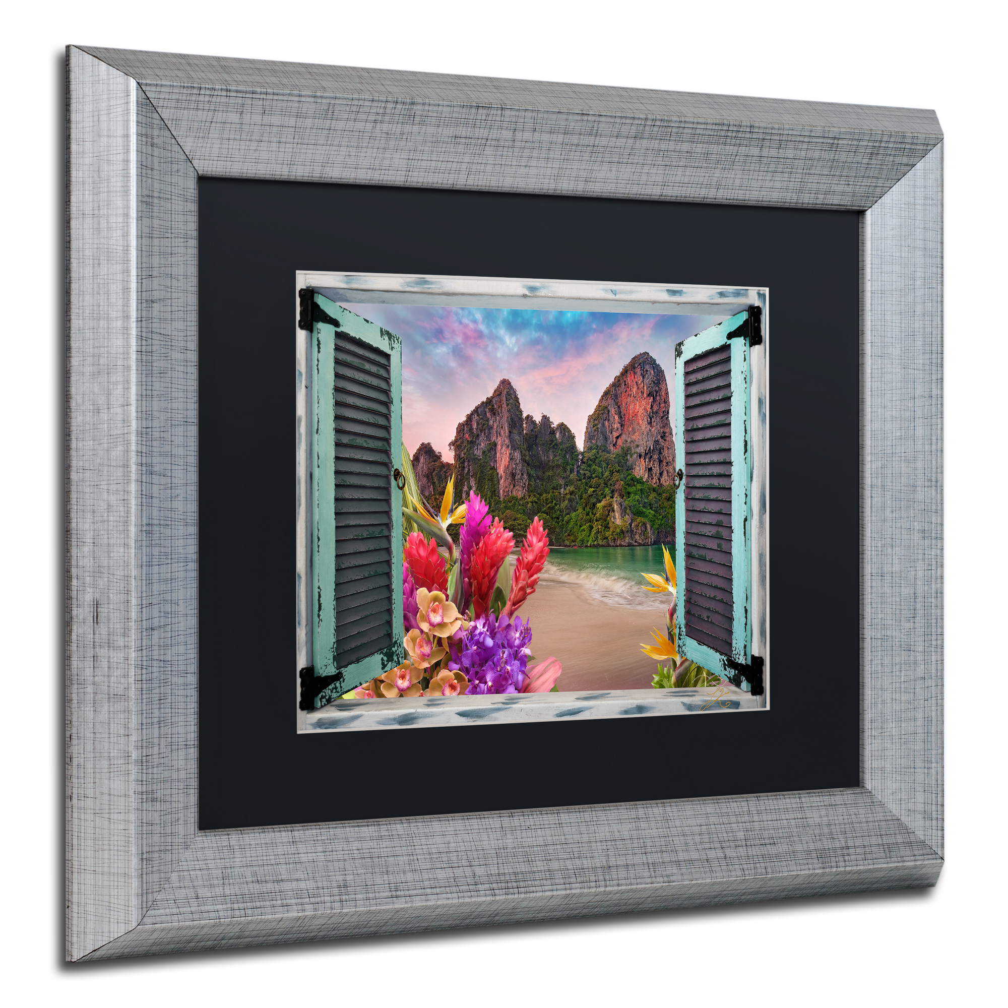 Leo Kelly 'Window to Paradise VI' Matted Framed Art