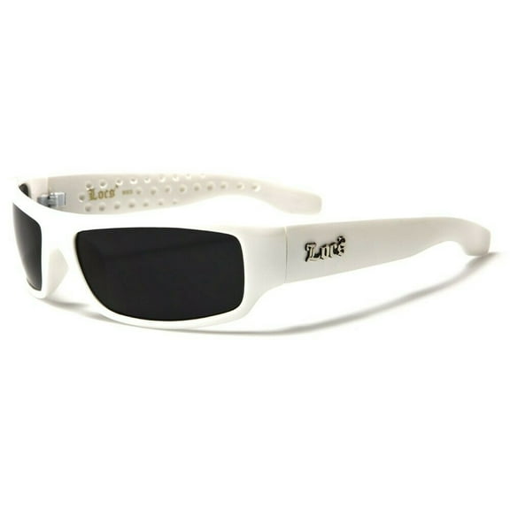 Locs Slim White Wrap Around Classic Sport Sunglasses